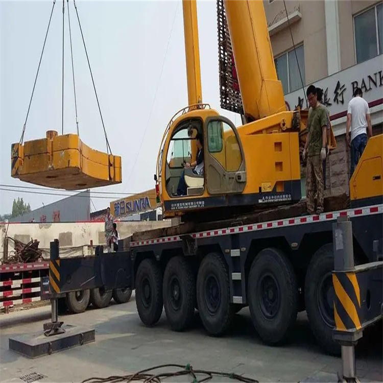 龙州当地吊车出租|机器吊装|75吨|工厂搬迁服务